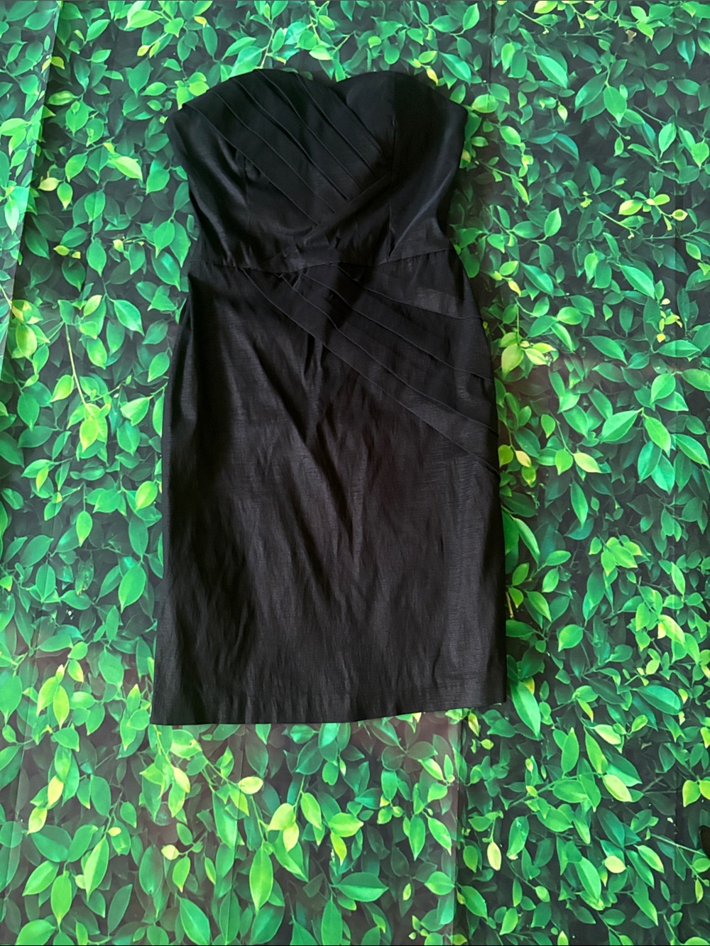Forever 21 Strapless Black Pleated Bodice Cocktail Dress